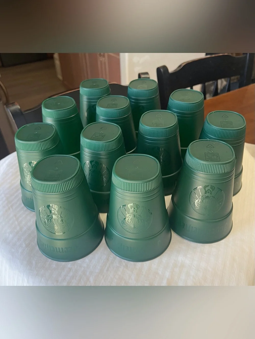 12 Jagermeister Green Plastic Stadium Tumblers Deer Stag Logo Tailgate Unused